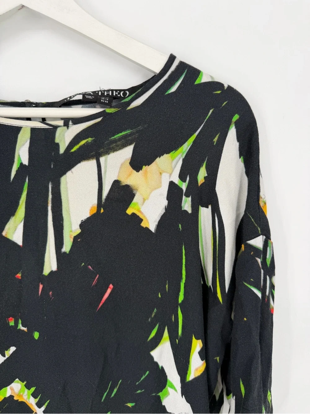 Anthropologie Jena.Theo Abstract Print Silky Tunic Dress Size 12